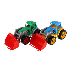 Traktor/nakladač/bagr se lžící plast na volný chod 2 barvy 17x37x17cm 12m+ Traktor/nakladač/bagr se lžící plast na volný chod 2 barvy 17x37x17cm 12m+