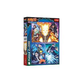 Puzzle 2v1 Nindža z vesnice Hidden Leaf/Naruto 2x200 dílků 41x27,5cm v krabici 26x34x4,5cm Puzzle 2v1 Nindža z vesnice Hidden Leaf/Naruto 2x200 dílků 41x27,5cm v krabici 26x34x4,5cm