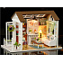 Domek dla lalek drewniany salon model do złożenia LED 8008-A 20,6cm