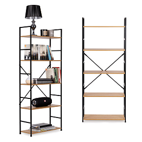 Regał drewniany szeroki nowoczesny LOFT 5 półek ModernHome Regał drewniany szeroki nowoczesny LOFT 5 półek ModernHome