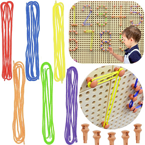 MASTERKIDZ Sada Kolíčky a Šňůrky - Pro Vědecko-Kreativní Tabuli STEM