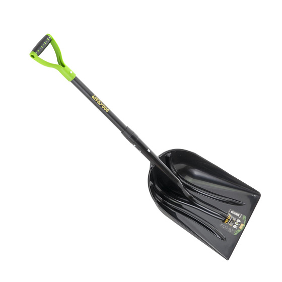 Lopata na sníh a obilí 36,5cm plastová se sklolaminátovou násadou krátká 115cm Procraft GPS-1150