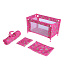 Postýlka pro panenky kov/látka v tašce rozkládací rozměr 53x32x32cm v sáčku