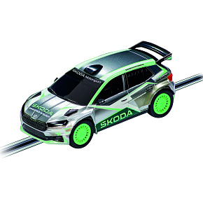 Auto Carrera GO!!! Škoda Fabia RS Rally 2 plast 9cm zelené na kartě Auto Carrera GO!!! Škoda Fabia RS Rally 2 plast 9cm zelené na kartě