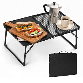 Turistický stůl 60x40 cm kempingový skládací do kufříku černý MultiGarden