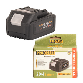 Baterie akumulátorová 20V Li-ion, 4000mAh Procraft 20/4