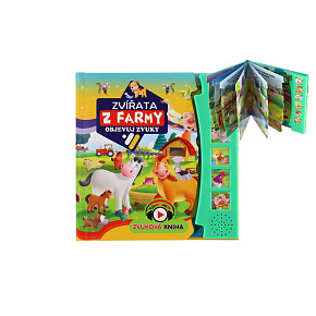Zvuková knížka Zvířátka na farmě Objevuj zvuky CZ verze 19x19,5cm
