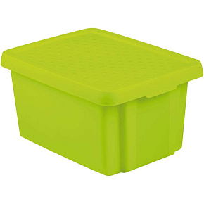 Úložný box ESSENTIALS 16l s víkem zelený