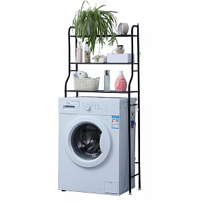 Herzberg HG-03282: 3-Tier Washing Machine And Bathroom Storage Shelf - Black