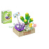 Stavebnice mini KOCO Květinové aranžmá sukulentů plast 232 dílků v krabičce 11x15x6cm