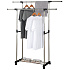 Herzberg HG-03251: Adjustable Double Rod Rolling Clothing Garment Rack