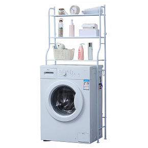 Herzberg HG-03565: 3-Tier Washing Machine And Bathroom Storage Shelf - White