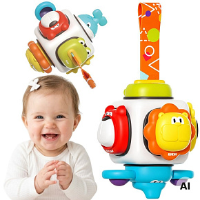 WOOPIE BABY Kostka Sensoryczna 6w1 - Zwierzątka WOOPIE BABY Kostka Sensoryczna 6w1 - Zwierzątka