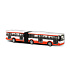 Kovový kloubový autobus červeno-bílý 18 cm
