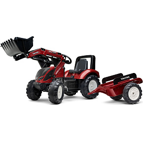FALK Traktor na Pedały Valtra S4 z Łyżką i Przyczepą 3-7 lat FALK Traktor na Pedały Valtra S4 z Łyżką i Przyczepą 3-7 lat