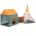 Stan pro děti domek teepee do domu zahrady wigwam + tunel sada 5v1 coil