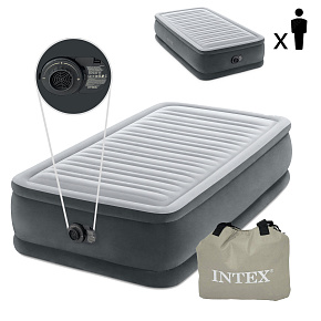 Nafukovací matrace 191x99 cm s pumpou jednolůžková INTEX DELUXE 64412ND