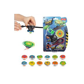 Gyroskop mechanický kov/plast 5cm na baterie se světlem mix barev na kartě Gyroskop mechanický kov/plast 5cm na baterie se světlem mix barev na kartě