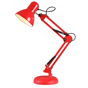 SANDRIA Stolní lampa L2854 + S2557 SANDY červená E27, 230V, max.40W, včetně LE