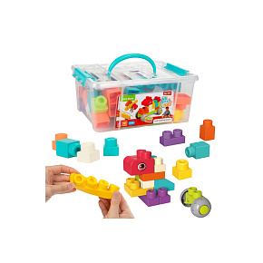 Kostky stavebnice 48ks plast v plastovém kufříku 26x12x19cm 18m+