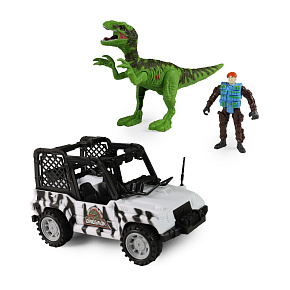 Auto jeep dino park s dinosaurem se zvukem a světlem Auto jeep dino park s dinosaurem se zvukem a světlem