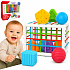WOOPIE BABY Elastyczna Kostka Sensoryczna Sorter dla Dzieci Kolorowe Kształty 13 el.