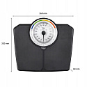 Klasická mechanická analogová koupelnová váha do 180 kg černá WEBBER BMI