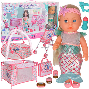 WOOPIE ROYAL Lalka Bobas 36 cm Syrenka Interaktywna Zestaw XXL Opiekunka 18w1 WOOPIE ROYAL Lalka Bobas 36 cm Syrenka Interaktywna Zestaw XXL Opiekunka 18w1