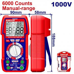 Digitální multimetr 1000V RMS 6000 Manual
