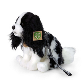 Plyšový pes King Charles španěl s vodítkem 27 cm ECO-FRIENDLY