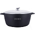 Royalty Line RL-BS40M: Die Cast Casserole with Glass Lid - 40cm