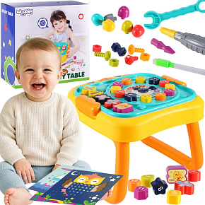 WOOPIE Interaktivní Vzdělávací Stolek Dílna a Tabule 3v1