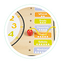 Dřevěná manipulační tabule kalendář hodiny ECOTOYS