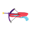 Kuše 27cm + šípy na přísavky 3ks plast růžová v krabici 33x20,5x5cm