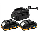 Sada baterie 20V 2Ah (2 ks) + 1 nabíječka Procraft PBC-Set 1