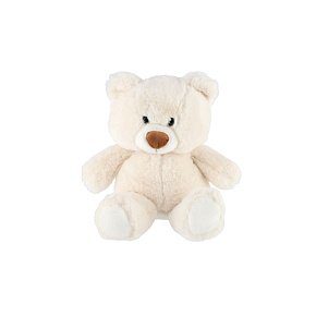 Medvěd sedící plyš 35cm bílý 0+