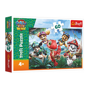 Puzzle Tlapková patrola/Paw Patrol Dino Movie: Dinosauří záchrana 33x22cm 60dílků v krabičce 21x14cm