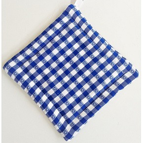 VERATEX Textilní podložka pod hrnec 20x20cm modrý kanafas tkaný