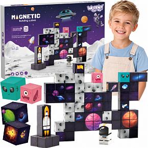 WOOPIE Magnetické Stavební Kostky Vesmír 74 ks.