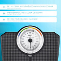 Klasická mechanická analogová koupelnová váha do 180 kg černá WEBBER BMI