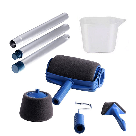 Herzberg HG-04395: Paint Roller Set with Paint Container