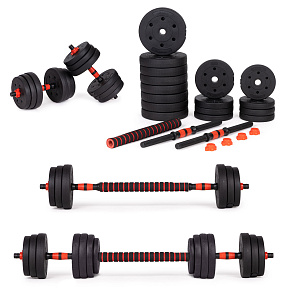 Nastavitelné činky 2x15 kg činka sada 30 kg osa MOVEPRO