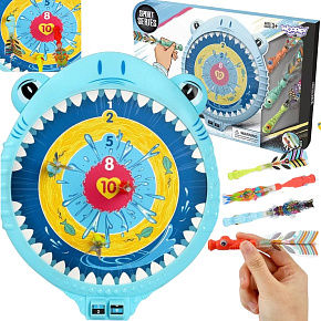 WOOPIE Magnetyczna Gra w Rzutki Bezpieczna Dart Tarcza Wesoły Rekinek