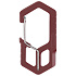 Multitool Carabiner červený