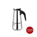 Eisenbach EB-400CM: S/S Cafetiere Expresso Coffee Maker  - 4 Cups