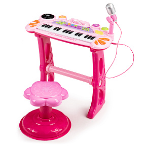 Klávesy orgánky pianinko s mikrofonem mp3 růžové