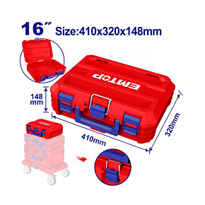 Kufr / box nářadí 16" Š-41/V-14,8/H-32cm stohovatelný Kufr / box nářadí 16" Š-41/V-14,8/H-32cm stohovatelný