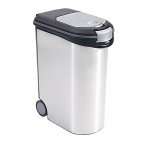 Kontejner na krmivo 54l/20kg stříbrná