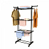 Herzberg HG-8034BB: Moving Clothes Rack - Black