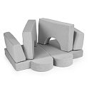 Fotel modułowy dla dzieci DIY 8 miękkich poduch składany - szary ECOTOYS